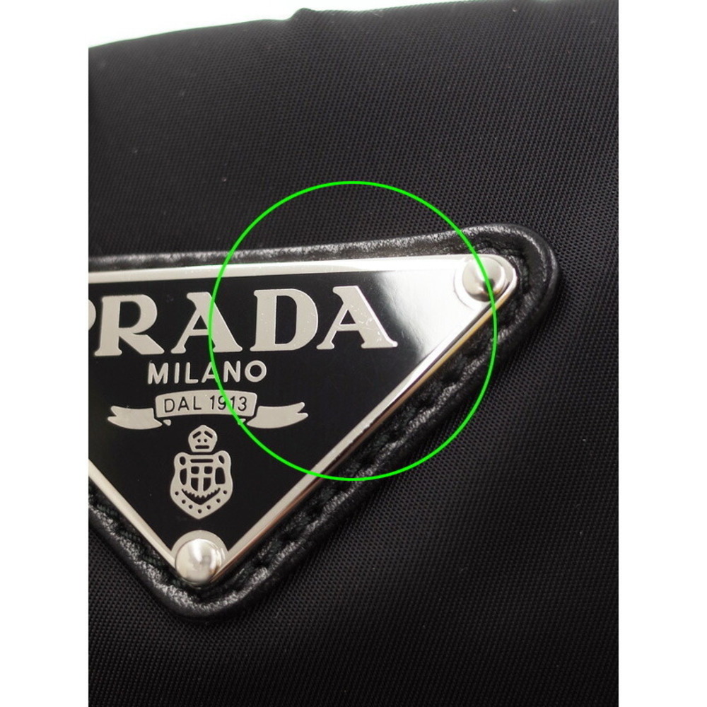 Prada Padded ReNylon Tote Shoulder Bag nylon leather Black - Picture 4 of 9